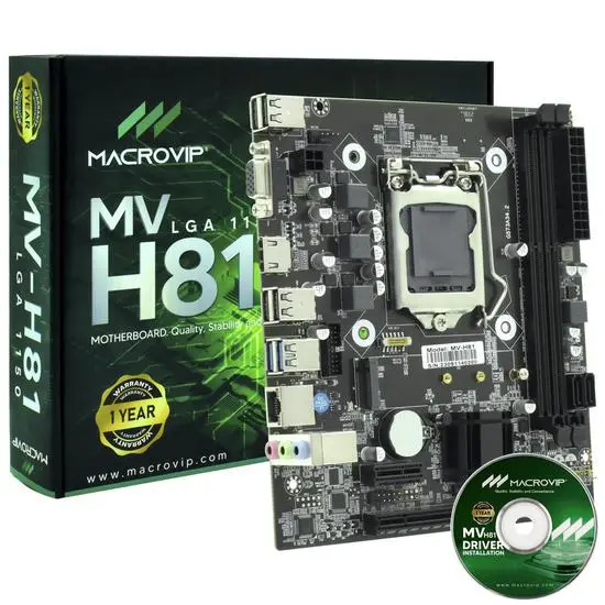 Placa Madre Macrovip MV-H81 LGA 1150 Chipset H81 DDR3
